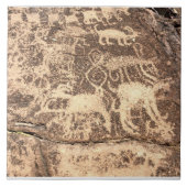 Südwest Petroglyph Hieroglyph Keramik Tile Fliese (Vorderseite)