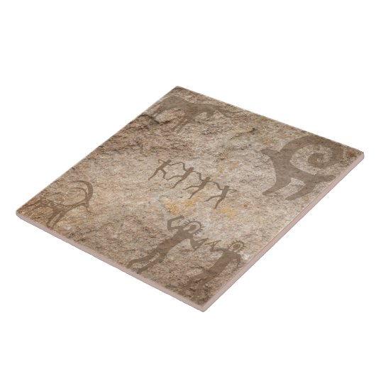 Südwest Petroglyph Indianerische Keramik Tile Fliese (Seite)