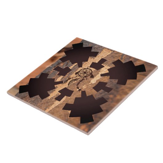 Südwest Petroglyph Indianerische Keramik Tile Fliese (Seite)