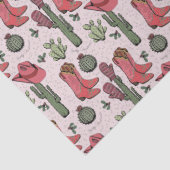 Südwest Pink Weihnachts-Cowgirl Howdy Weihnachten Seidenpapier (Detail)