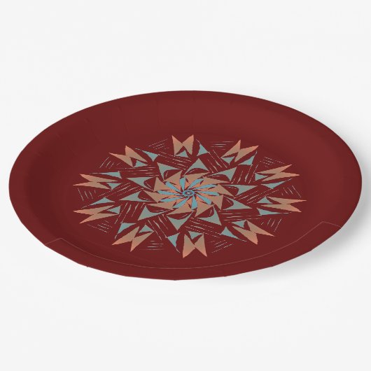 Südwest-Platte Pappteller (Schrägansicht)