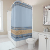 Südwest Pronghorn Antelope Blue & Tan Pattern Duschvorhang (Beispiel)