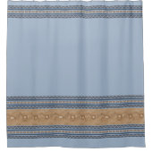 Südwest Pronghorn Antelope Blue & Tan Pattern Duschvorhang (Vorderseite)