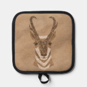 Südwest Pronghorn Antelope Head Tan Topflappen (Vorderseite)