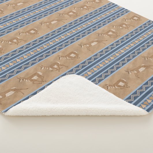 Südwest Pronghorn Antelopes Blue Border Medium Sherpadecke (3/4)