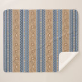 Südwest Pronghorn Antelopes Blue Border Medium Sherpadecke (Vorderseite (Horizontal))