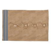 Südwest Pronghorn Antelopes Blue Border Standard Kissenbezug (Rückseite-Links)
