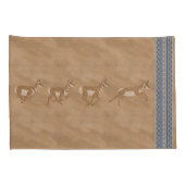 Südwest Pronghorn Antelopes Blue Border Standard Kissenbezug (Rückseite-Rechts)