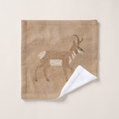 Südwest-Pronghorns Walking Antelope Blue Border Badhandtuch Set (Waschlappen)