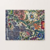 Südwest Rabbit Garden Tile Blume Folk Puzzle (Horizontal)