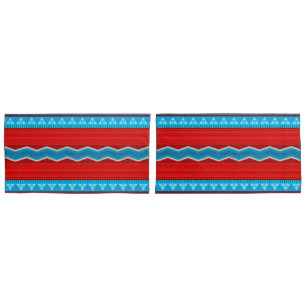 Südwest River Canyon Pattern Red Turquoise King Kissenbezug