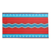 Südwest River Canyon Pattern Red Turquoise King Kissenbezug (Rückseite-Links)