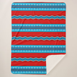 Südwest River Canyon Red und Türkis Large Sherpadecke