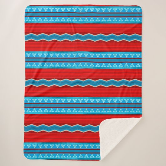 Südwest River Canyon Red und Türkis Large Sherpadecke (Vorderseite)
