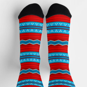 Südwest River Canyon Red und Türkis Socken