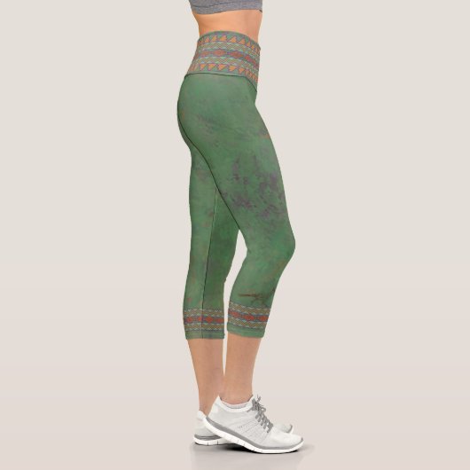 Südwest Roadrunner Sagebrush Green Capri Leggings (Rechts)