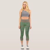 Südwest Roadrunner Sagebrush Green Capri Leggings (Vorderseite)