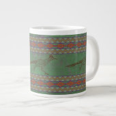 Südwest Roadrunner Sagebrush Green Jumbo-Tasse (Vorderseite Rechts)