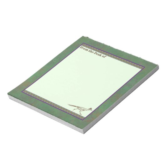 Südwest Roadrunner Sagebrush Green Notizblock (Rotiert)