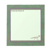 Südwest Roadrunner Sagebrush Green Notizblock (Vorderseite)