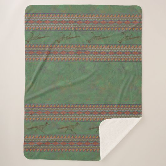 Südwest Roadrunner Sagebrush Green Sherpadecke (Vorderseite)