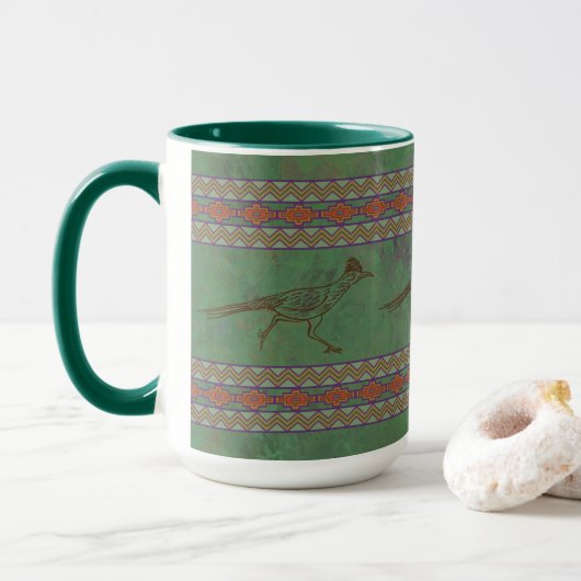 Südwest Roadrunner Sagebrush Green Tasse (Mit Donut)
