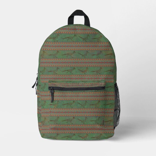 Südwest Roadrunners Sagebrush Green Bedruckter Rucksack (Vorderseite)