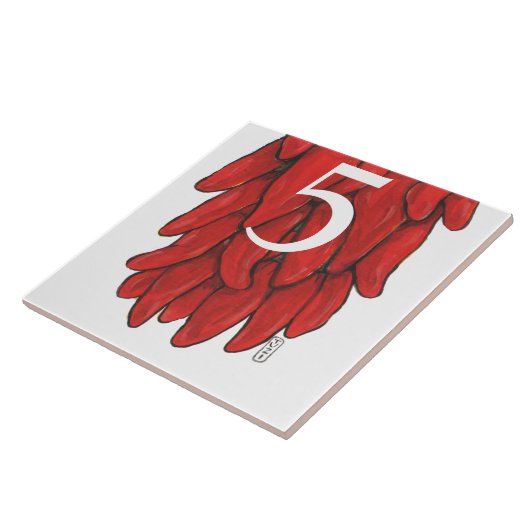 Südwest Roter Chile Chili Ristra Kleine Unterzahl Fliese (Seite)