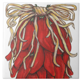 Südwest Roter Chile Chili Ristra Top Tile House #1 Fliese