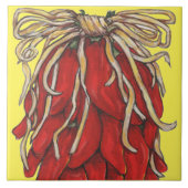 Südwest Roter Chile Ristra Top House # Gelb Fliese (Vorderseite)