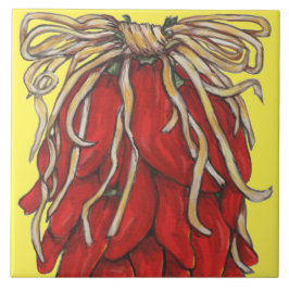 Südwest Roter Chile Ristra Top House # Gelb Fliese