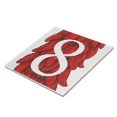 Südwest Roter Chili Pepper House Number 8 Acht Fliese (Seite)