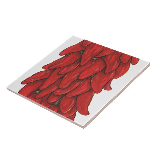 Südwest Roter Chili Pepper Ristra Middle Tile No # Fliese (Seite)