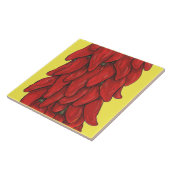 Südwest Roter Chili Pepper Ristra Mittelgelb Fliese (Seite)