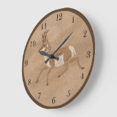 Südwest Running Pronghorn Antelope Große Wanduhr (Winkel)