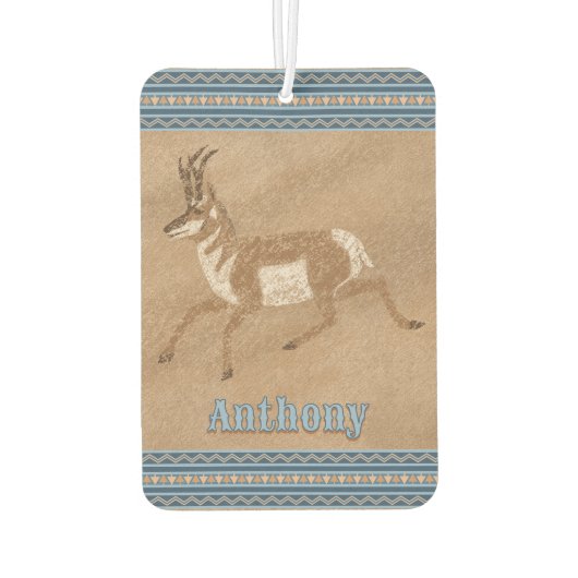 Südwest Running Pronghorn Antelope Personalisiert Autolufterfrischer (Rückseite)