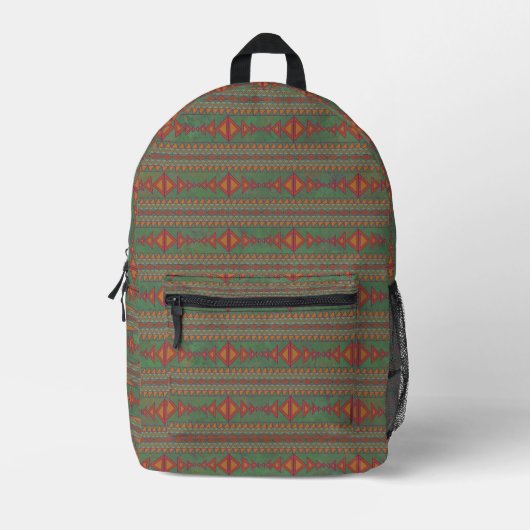 Südwest Sagebrush Green Geometric Bedruckter Rucksack (Vorderseite)