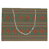 Südwest Sagebrush Green Geometric Design Large G Große Geschenktüte (Rückseite)