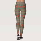 Südwest-Sagebrush Green Geometric Design Leging Leggings (Rückseite)
