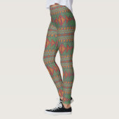 Südwest-Sagebrush Green Geometric Design Leging Leggings (Links)
