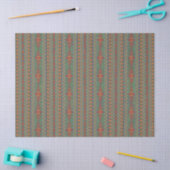 Südwest-Sagebrush Green Geometric Design Tissue Seidenpapier (Basteln)