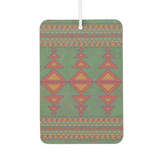 Südwest Sagebrush Green Orange Geometric Design Autolufterfrischer (Vorderseite)