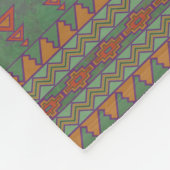 Südwest-Sagebrush Grünes geometrisches Design Fleecedecke (Ecke)