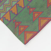 Südwest-Sagebrush Grünes geometrisches Design Fleecedecke (Ecke)