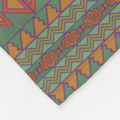 Südwest-Sagebrush Grünes geometrisches Design Fleecedecke (Ecke)