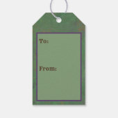 Südwest-Sagebrush Grünes geometrisches Design Geschenkanhänger (Rückseite)