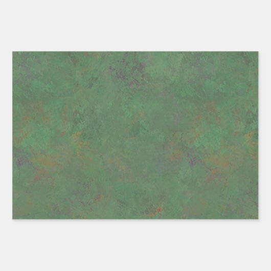 Südwest-Sagebrush Grünes geometrisches Design Geschenkpapier Set (Vorderseite 2)