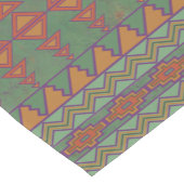 Südwest-Sagebrush Grünes geometrisches Design Kurzer Tischläufer (Ecke)