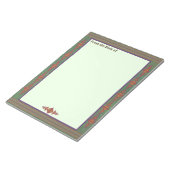 Südwest-Sagebrush Grünes geometrisches Design Notizblock (angewinkelt)