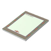 Südwest-Sagebrush Grünes geometrisches Design Notizblock (Rotiert)